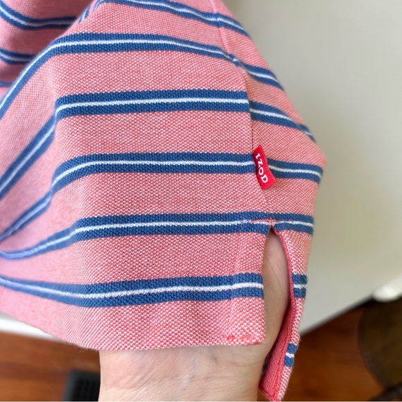 Izod men’s knit short sleeved striped polo shirt - Picture 8 of 8